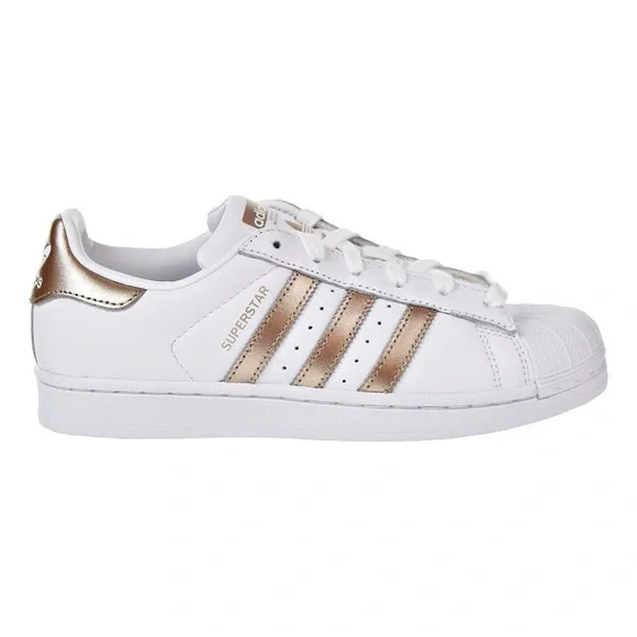 Adidas superstar shell toe white gold stripes size 7 - Picture 1 of 10